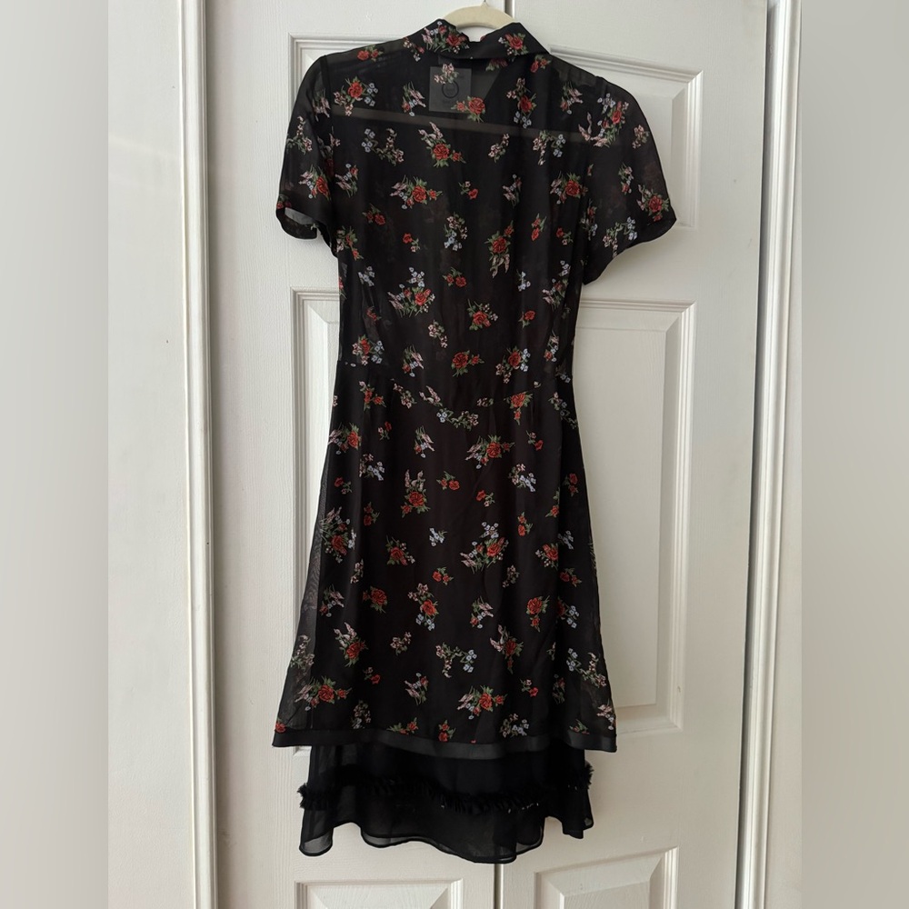 Coach Black Floral Midi Dress - Picture 8 of 12